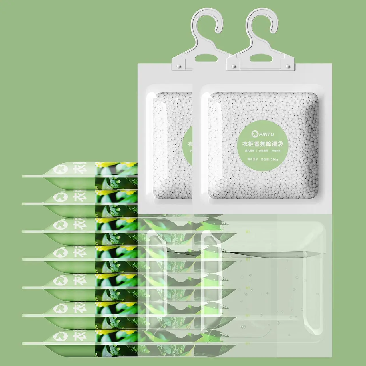 Reusable Dehumidifier Bag, 2 Counts/pack Hanging Dehumidifier Bag, Moisture-proof Dehumidifier Bag for Wardrobe, Home Care Supplies, Hangable, Durable