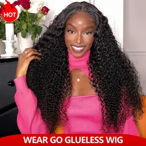Recool Glueless Curly Human Hair Wigs Wear and Go 6×5 Pre Cut HD Lace Closure Wig Pre Bleached Knots 200% Density 100% Real Humna Hair#TikTokShopBlackFriday