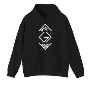 Minimalist Mountain & Wave Graphic Hoodie | Cool Outdoor-Inspired Streetwear For Adventure Lovers