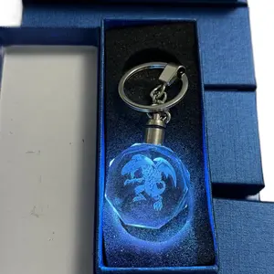 Blue Eyes Dragon LED Keychain