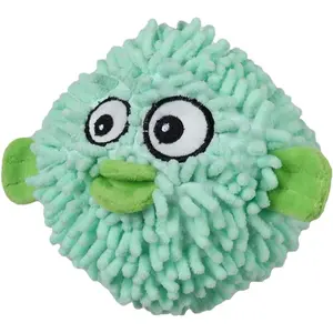 Snuggle Puppy Tender-Tuffs Ball - Round Pufferfish Tough   - Cute and Fun Plush Ball with Squeaker