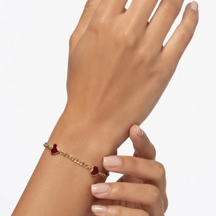 10k Gold Bracelet for Women (Heated Design)