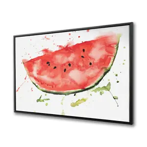 360 stand Artistic Watermelon Slice Photo Framed Print - 36x48 in, Vivid Colors Wall Decor for Kitchen Gastronomy Home Decoration, Artwork