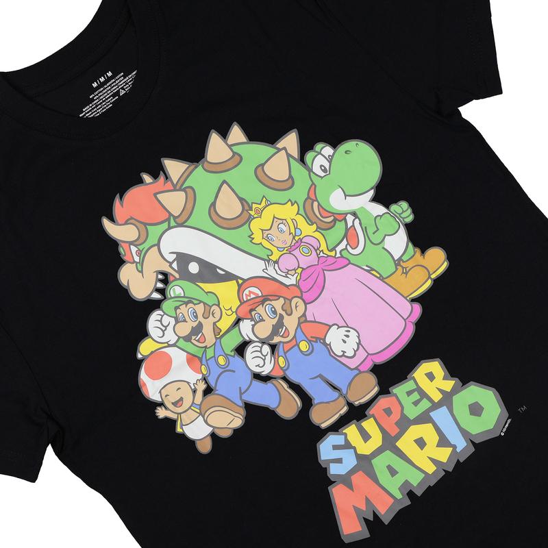 Super Mario T-Shirt Women's Muted Character Design Adult Short Sleeve Tee