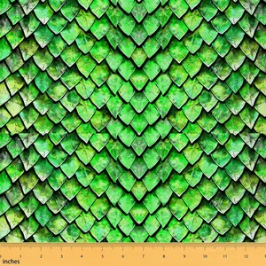 Dragon Scale Upholstery Fabric for Chairs,Wild Animal Skin Fabric by The Yard,Psychedelic Animal Waterproof Fabric,Wild Safari Theme Fabric