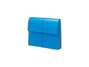Smead 71122 Extra-Wide 5 1/4 Inch Expansion Wallets, 12 3/8 x 10, Navy Blue