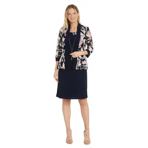 R&M Richards 9903 Print Short Mother of the Bride Jacket Dress