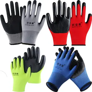 Anti-slip & Wear-resistant Industrial Work Gloves (12 Pairs), Breathable Gardening Work Gloves, Gardening & Woodworking Safety Work Gloves, Non-slip Rubber Gloves, Grip Gloves For Labor