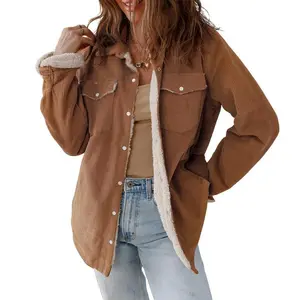 Women? Corduroy Jacket with Cinnamon Fleece Lining, Button Front, and Flap Pockets – Fall 2025