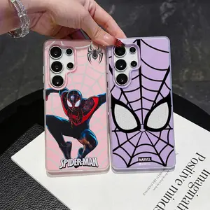 Movie Spider-Man Phone Case 2‑in‑1 Clear Jelly For Samsung Case | Galaxy S26/S26+/S26 Ultra/S25/S24/S23/S22/S21 | Dopamine Photo Card Holder | Slim Soft TPU Shockproof Anti‑Yellowing Lightweight Trendy