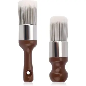2 count Furniture Salve Brush, Soft Bristles &  Handle Leather and  Cleaner Brush Wax Cream Applicator Tool for  Interiors &  Cleaning Repair Maintenance