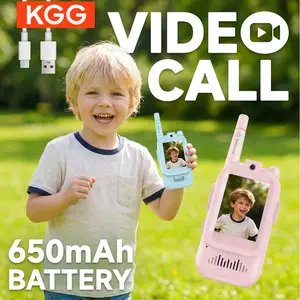 Children Video Intercom 2.0 Inch IPS Screen, 2.4g WiFi Video Calling, Fun Voice Changer, Long Distance Communication, Portable Outdoor Camping Toy