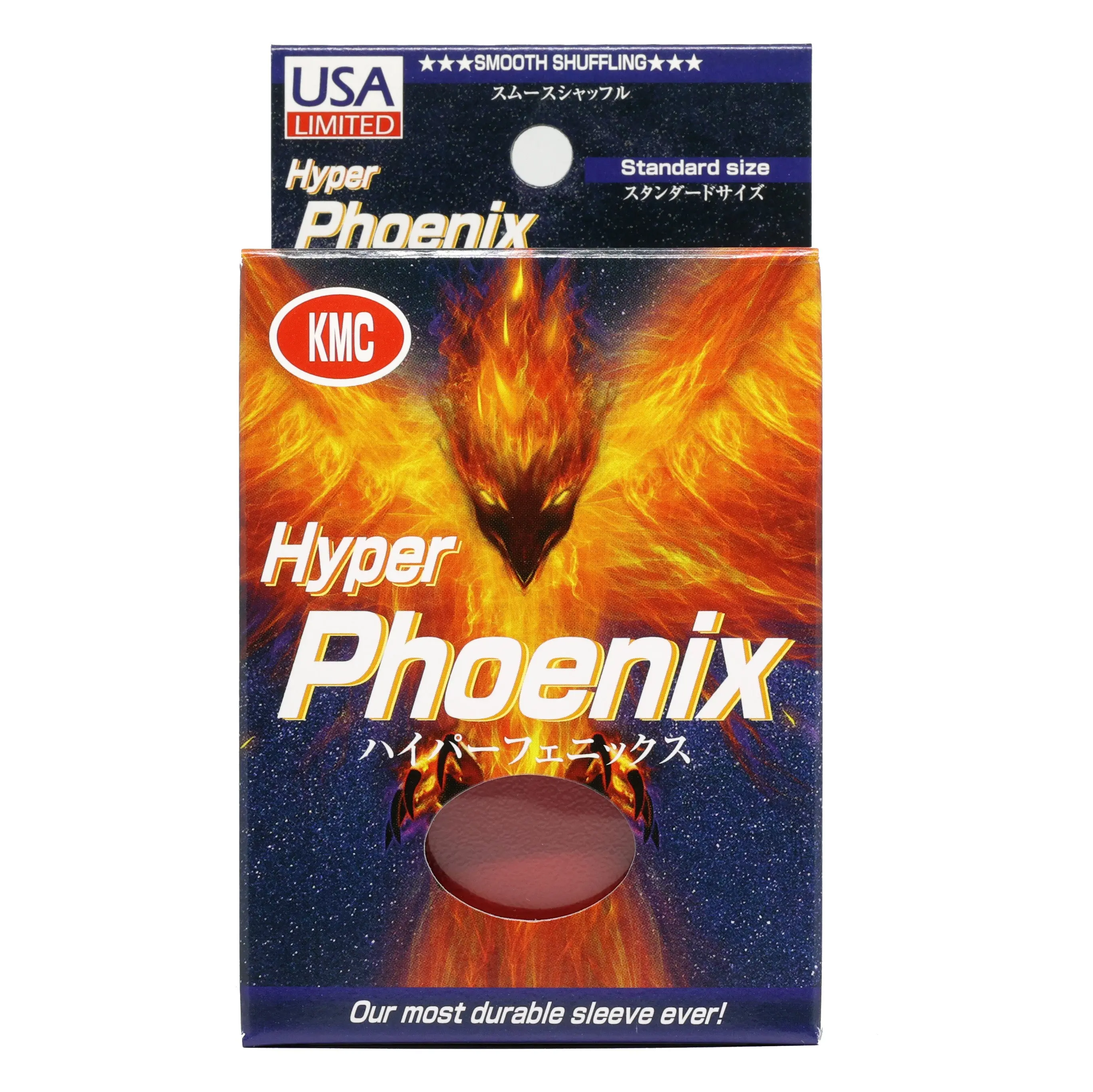 KMC Hyper Phoenix - Red Sleeves for Standard Cards