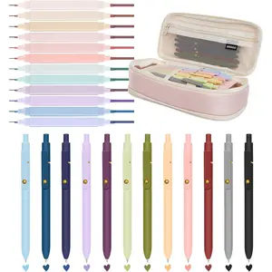 25 count Aesthetic School Supplies with Big Capacity Pen Case, 12 count  Highlighters & 12 count Colored Pens Set, No Bleed Pastel Highlighters Assorted Colors Pens for  Study Supplies (Multicolor)