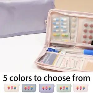 Health Bag, Medicine Storage Bag, Organizer Pouch, Home & Office Essentials, Car Emergency Kit, Gift for Family Friends