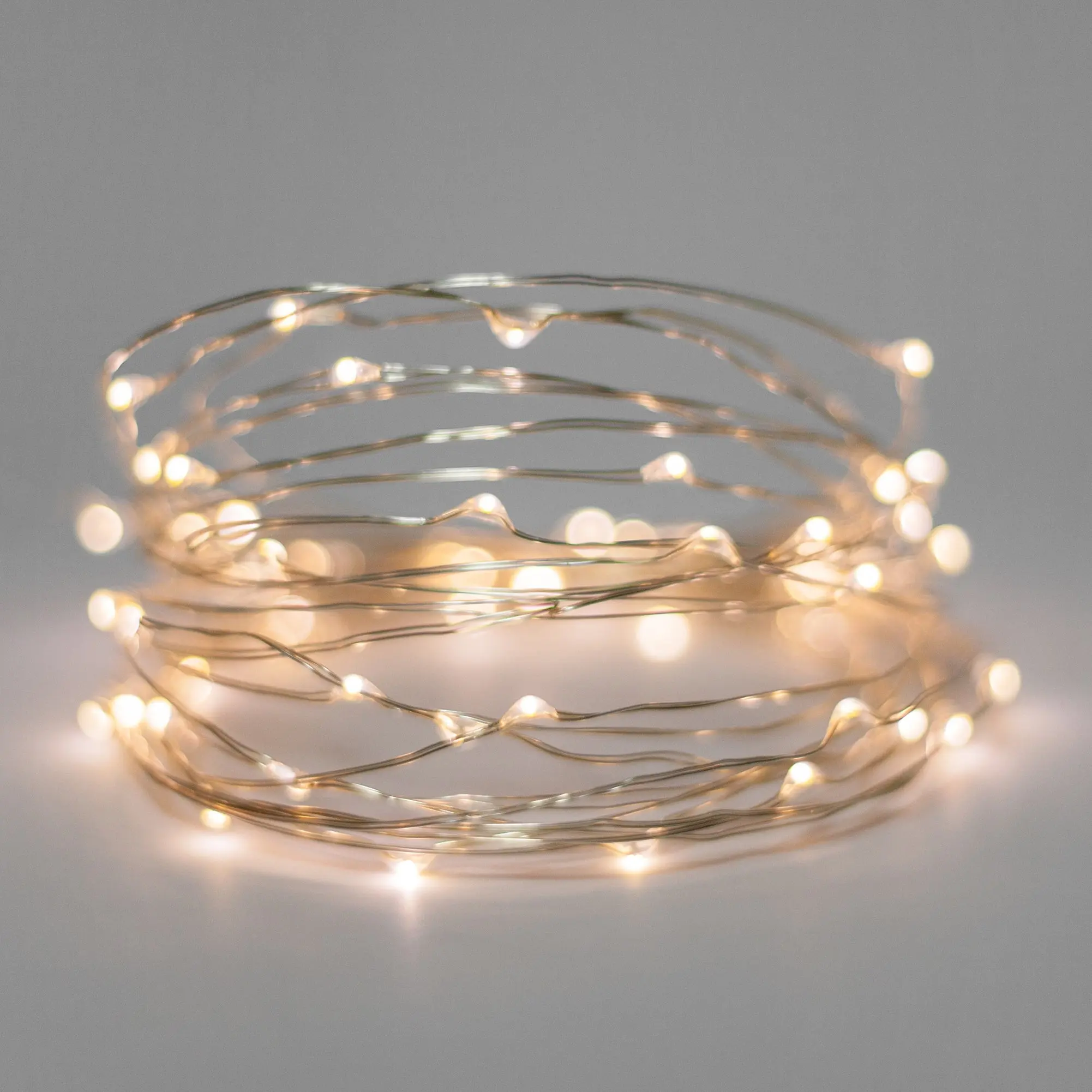 Perfect Holiday Silver Copper Fairy Lights with Timer Battery Operated Decorative Lighting