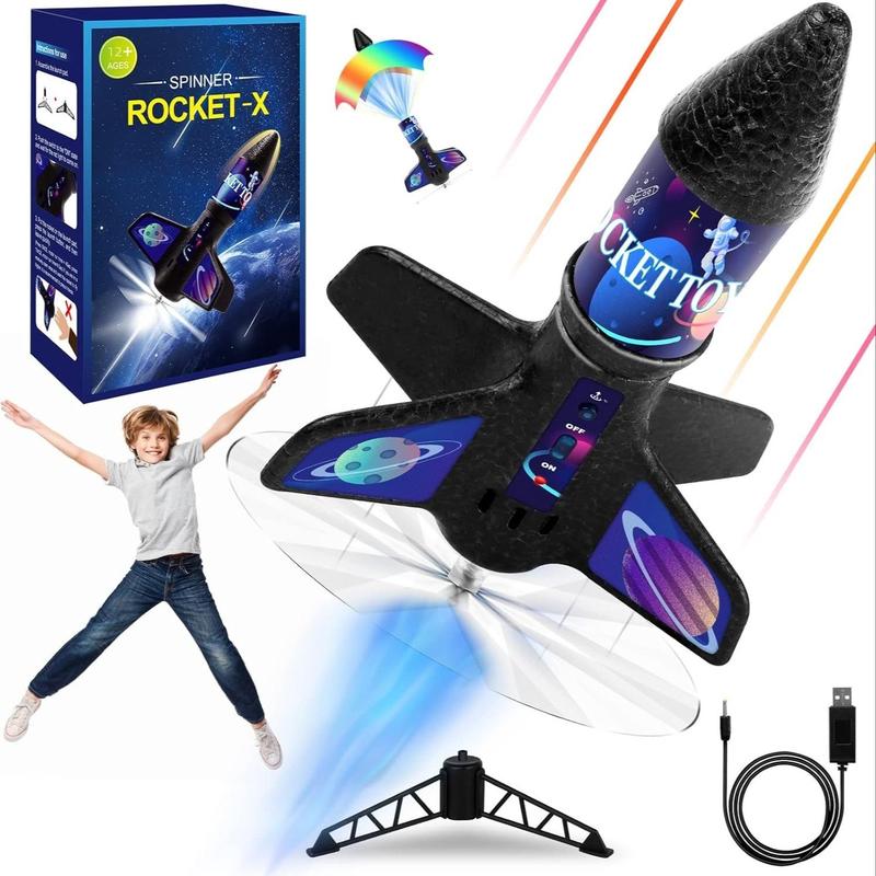Electric Rocket Launcher Toy, Fun Outdoor Toy Motorized Air Rocket Toy ...