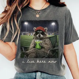 Comfort Colors Racoon Funny Ballfield Shirt, Soccer Mama Matcha Drinks Style Shirt, Soccer Shirt, Travel Soccer Shirt Tournament, Soccer Game Day Mom Shirt
