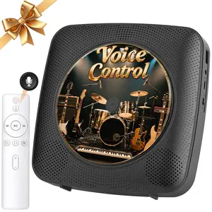 Gueray CD Player Portable Bluetooth: Offline Voice Control CD Players for Home with Remote Voice Control CD Player with Speakers with FM Radio Remote