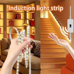 LED Motion Sensor Strip Light 5v Human Body Detection USB Powered Adjustable Brightness Hand Swipe on Suitable for Bathroom Hallway Stairs