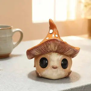 New Cartoon Mushroom Head Decorative Figurine, Cute Collectible Figurines, Creative Home Resin Ornament, Wholesale Resin Decoration, Cross-Border New Arrival