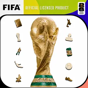 Official FIFA World Cup 2026 Edition Trophy Puzzles for Adults, 200 Pieces Football Merchandise Wooden Puzzles, Unique Soccer Gifts for Fans, Collectors Puzzle, 6.3 x 15.7 Inch Sports Souvenirs