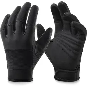 Work Gloves for Men Women: Mechanic Glove Touchscreen Firm Grip Dexterity Light Duty Gloves for Gardening Construction