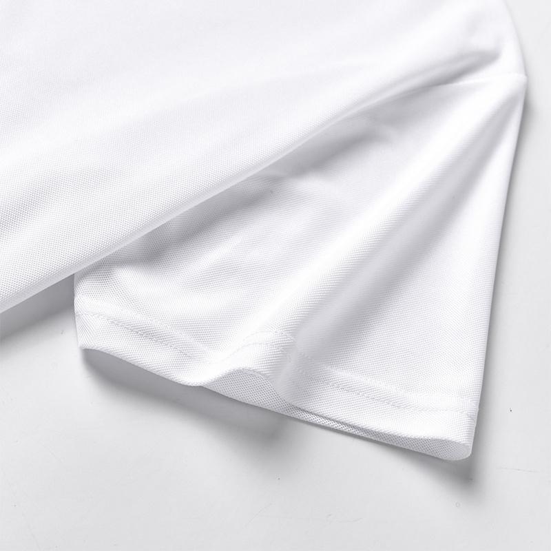 Men’s 4-piece short-sleeve polo shirt set—quick-drying golf/tennis apparel featuring a comfortable color-block design with collar and sleeve accents, suitable for casual sportswear.