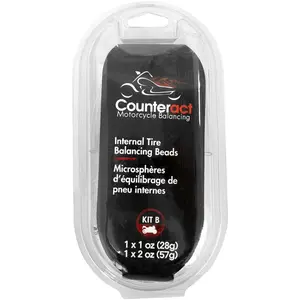 Counteract KIT-B Motorcycle Do It Yourself Tire/Wheel Balancing Beads Kit-(1) 1oz (1) 2oz DIY Bead Bags, (2) Valve Caps and Cores, (1) Core Remover, Injector Bottle