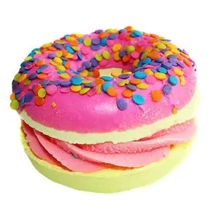Cereal Milk Donut Sandwich Bath Bomb + Bubble Bar Bath