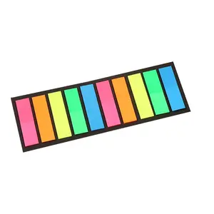 Fluorescent Index Sticky Notes 200 Sheets, Removable Bookmarks, Waterproof Edge Design, Multi-Color Highlight Stickers for Study & Office Use