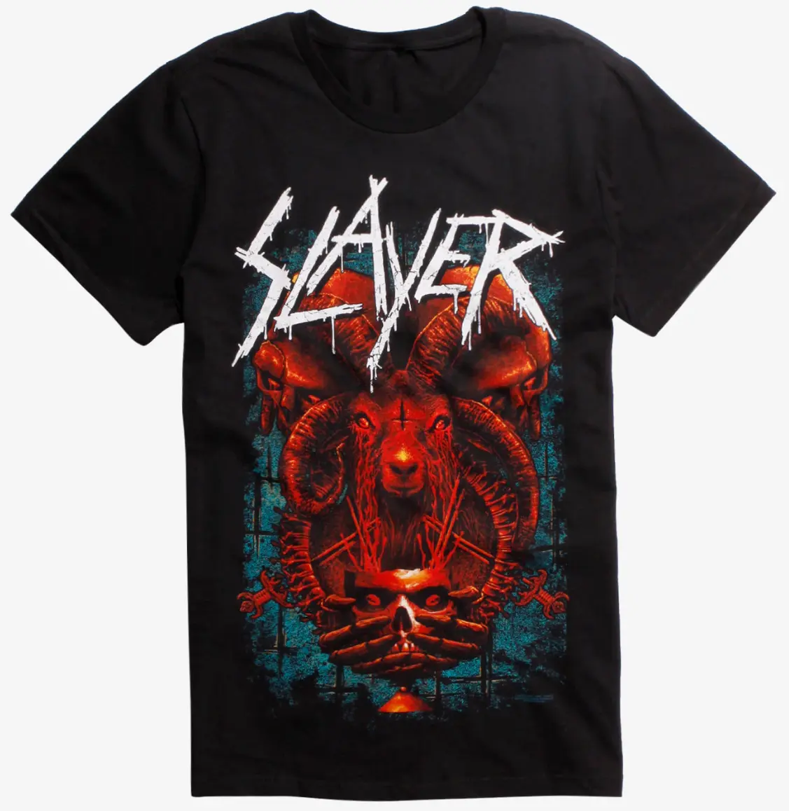 Slayer GOAT SKULL T-Shirt Heavy Metal Band NEW Licensed & Official