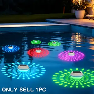 Solar Floating Pool Light, LED Design, Auto Color Changing, Ideal for Pools, Ponds, Fountains, Bathrooms, Gardens, Lawns