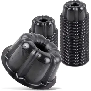 BASIC SUPPLY Bakeable Plastic Mini Cake Pan with Non-Stick Silicone Reusable Mold for Baking 25 QTY Pack Ideal for Bulk Baking and Versatile Use