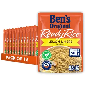ORIGINAL READY RICE™   Lemon and Herb Flavored Rice, Easy Dinner Side, 8.5 oz Pouch (12)