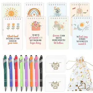 SKYDUE Pocket Notebooks 3x5 & Ballpoint Pens Gifts Set, 8 Inspirational Gifts Sets with 8 Bags & 8 Thank You Cards, Motivational Employee Appreciation Gifts Visit the SKYDUE Store