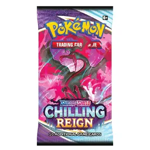 Pokémon Chilling Reign Booster Pack Sealed Set with 10 Additional Game Cards for Enhanced Trading Card Game Experience Sword & Shield Expansion