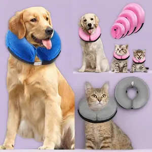 Inflatable Collar for Dogs and Cats Anti-Lick Anti-Bite Protective Cover Soft Comfortable Pet Neck Protector in Multiple Sizes