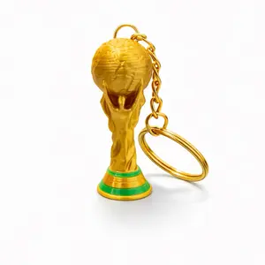 FWC 26 Mini Trophy Keychain, 2 Inch Gold Collectible Keychain with Ring, Lightweight Durable Gift