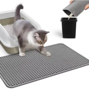 2-Layer Pet Litter Trapping Mat - Waterproof, Machine Washable, Suitable for Litter Trays & Hardwood Floors, Tray