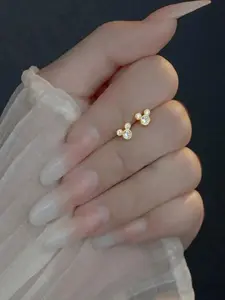 Cute Mini Mouse Earrings with Zirconia Embellishment, Elegant Design for Girls, Perfect for Daily Wear, Parties, Dates, and Gifts