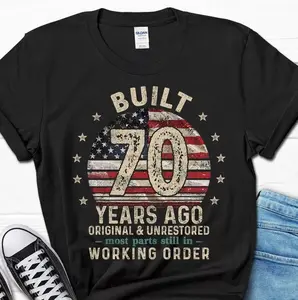 Built 70 Years Ago Shirt, Vintage 1954 Shirt, 70th Birthday Gift, Turning 70 Gif