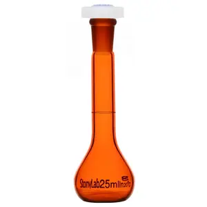Amber Volumetric Flask, Class A, 10-500 ml