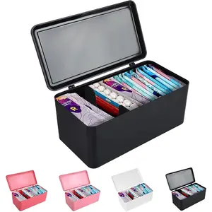 Pad and Tampon Organizer for Bathroom,Sanitary Napkin Holder, Pad and Tampon Organizer for Period, Sanitary Napkin Storage Container