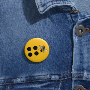Four Bee Button, Cute Bee Pins, Fun Statement Buttons, Unique Accessories, Gifts for Nature Lovers