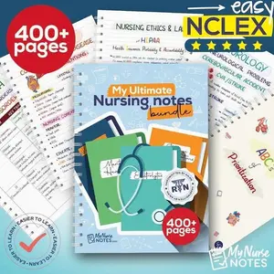 Ultimate Nursing Success Bundle: 400+ Page Handwritten Notes by an RN -  Designed to Help You Ace Nursing School