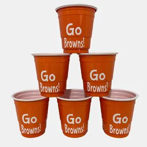 Orange Personalized Mini Shot Cups Disposable Plastic