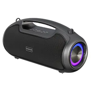 Vocan Portable Bluetooth Speakers 200W Peak Sound Deep Bass IP65 Waterproof Outdoor w 2 Subwoofer Tweeter DSP Bass Boost Fast Charging TWS TF USB AUX 24H Playtime Audio