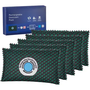 100g Rechargeable Desiccant Pack of 5, absorbers for storage, absorbers Bag,Desiccant Dehumidifier bag,Dehumidifier for  Closets, Safe, and