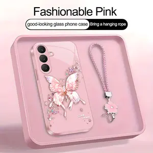 Suitable for [Galaxy S25 Fe] Latest high-end phone case，free lanyard included,premium-look butterfly design,buy now and enjoy free shipping！YM99
